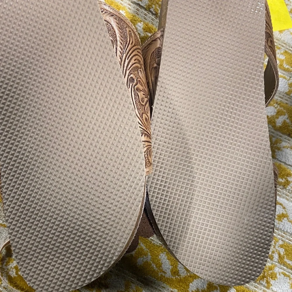 Myra Bag Tan Embossed Clogs - Picture 9 of 9